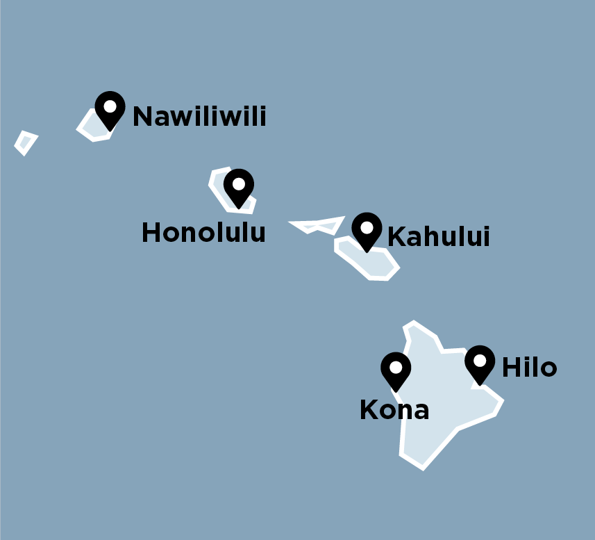 Carte de l’itinéraire – Aloha! Hawaï